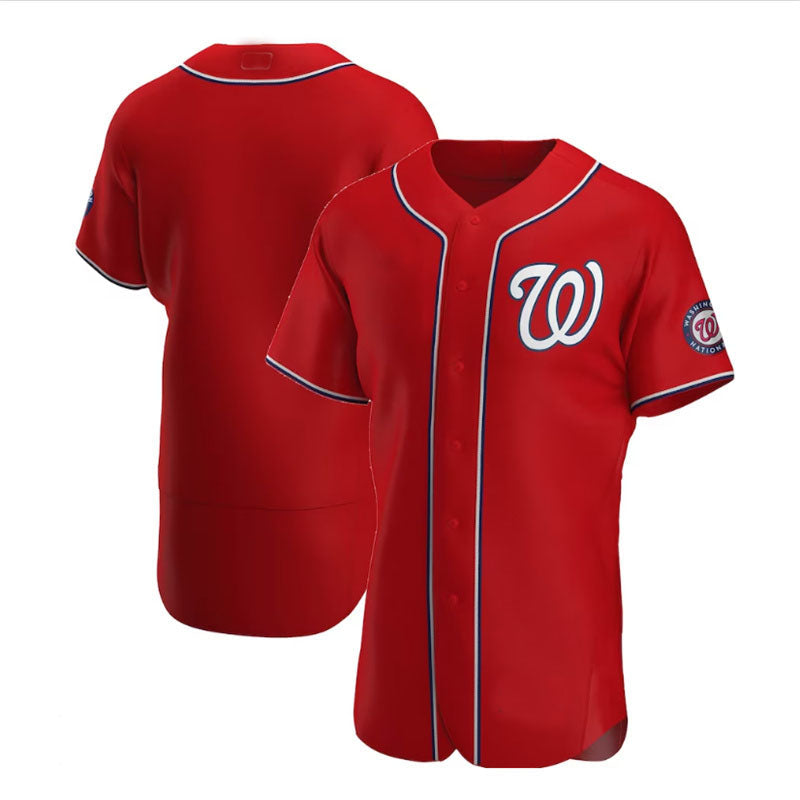 Custom Red WSH Baseball Shirt Top
