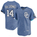 Custom #14 Blue 2025 City Connect WSH Baseball Shirt Top