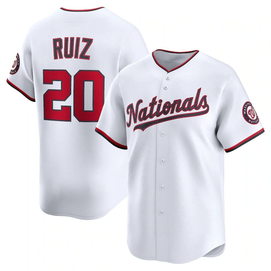 Custom #20 White WSH Baseball Shirt Top