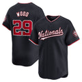 Custom #29 Navy WSH Baseball Shirt Top