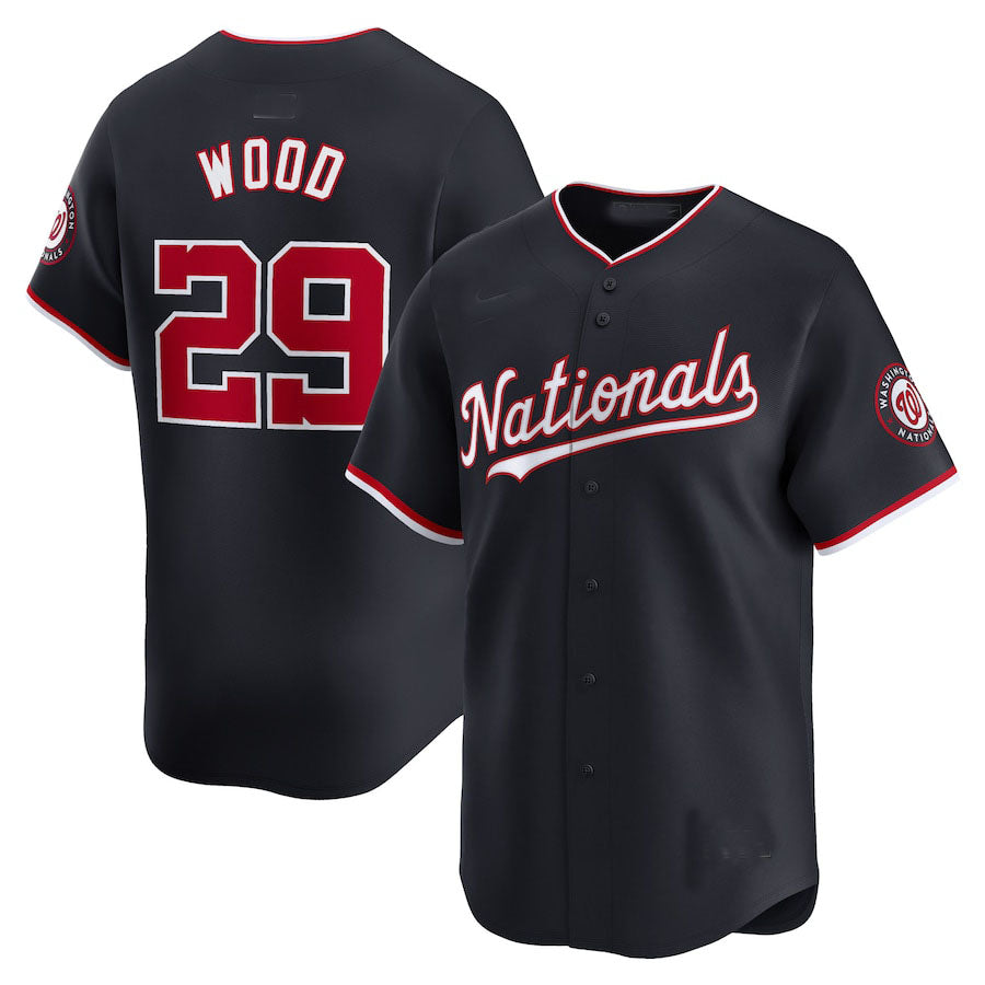 Custom #29 Navy WSH Baseball Shirt Top