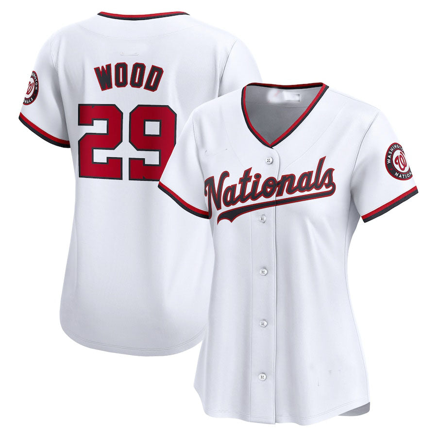 Custom #29 White WSH Baseball Shirt Top