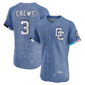 Custom #3 Blue 2025 City Connect WSH Baseball Shirt Top