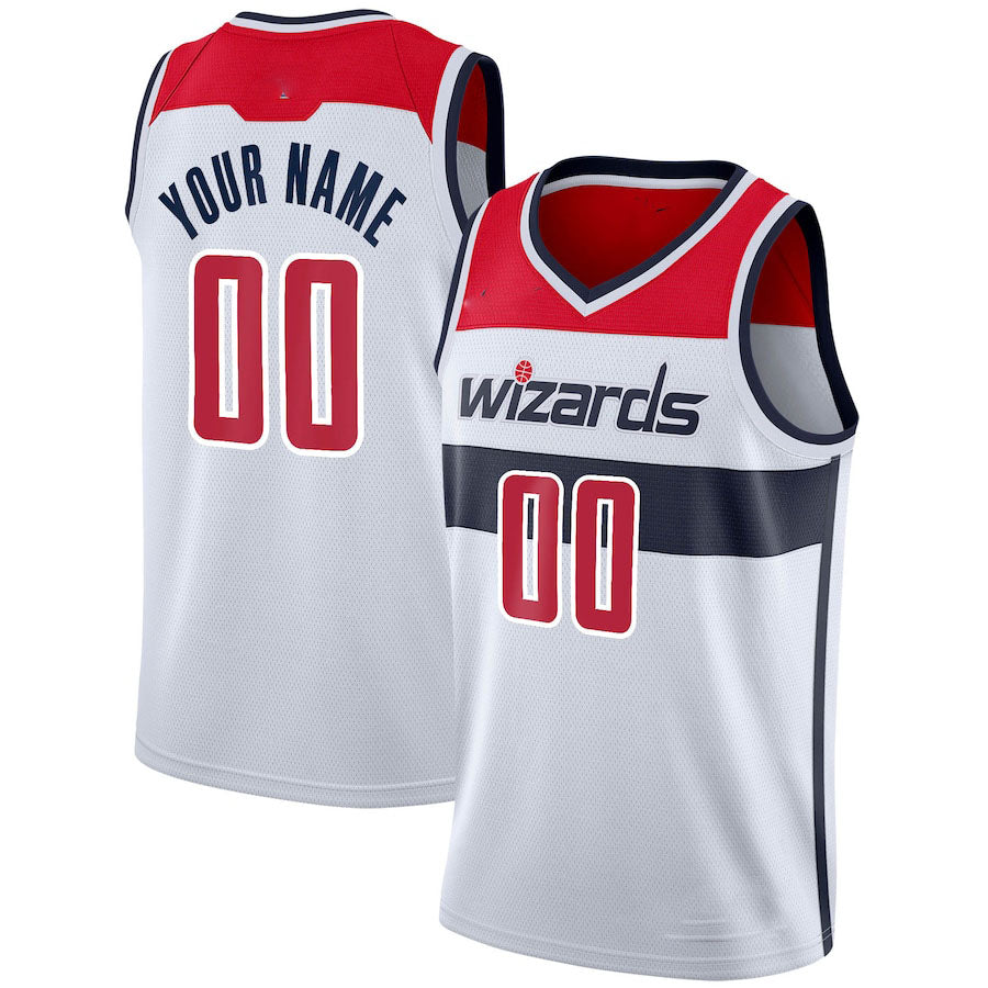 Custom White WAS Basketball Shirt Top