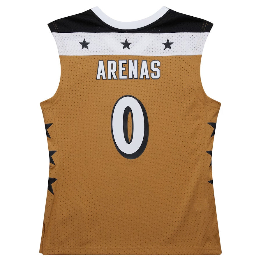 Custom #0 Gold 2006 WAS Basketball Shirt Top