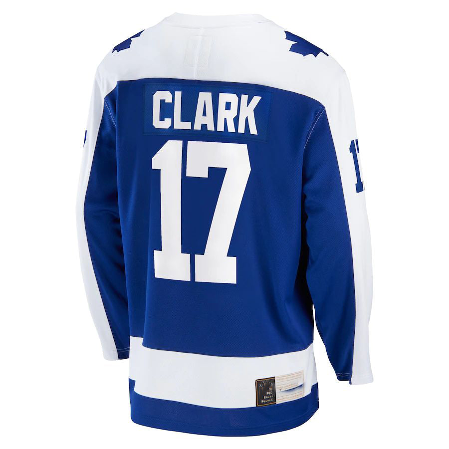 Custom #17 Blue TOR Hockey Shirt Top