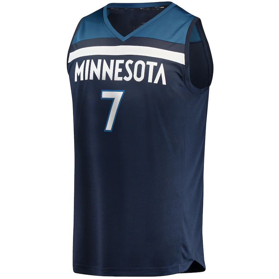 Custom #7 Navy 2022 MIN Basketball Shirt Top