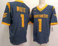 Custom #1 White College Shirt Top