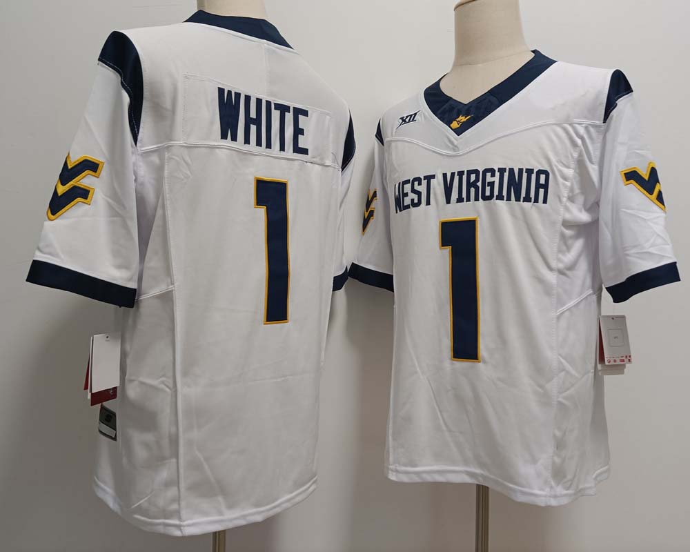 Custom #1 White College Shirt Top