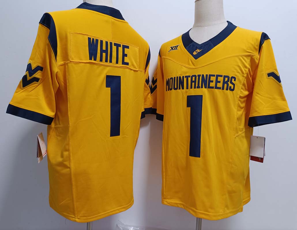 Custom #1 White College Shirt Top