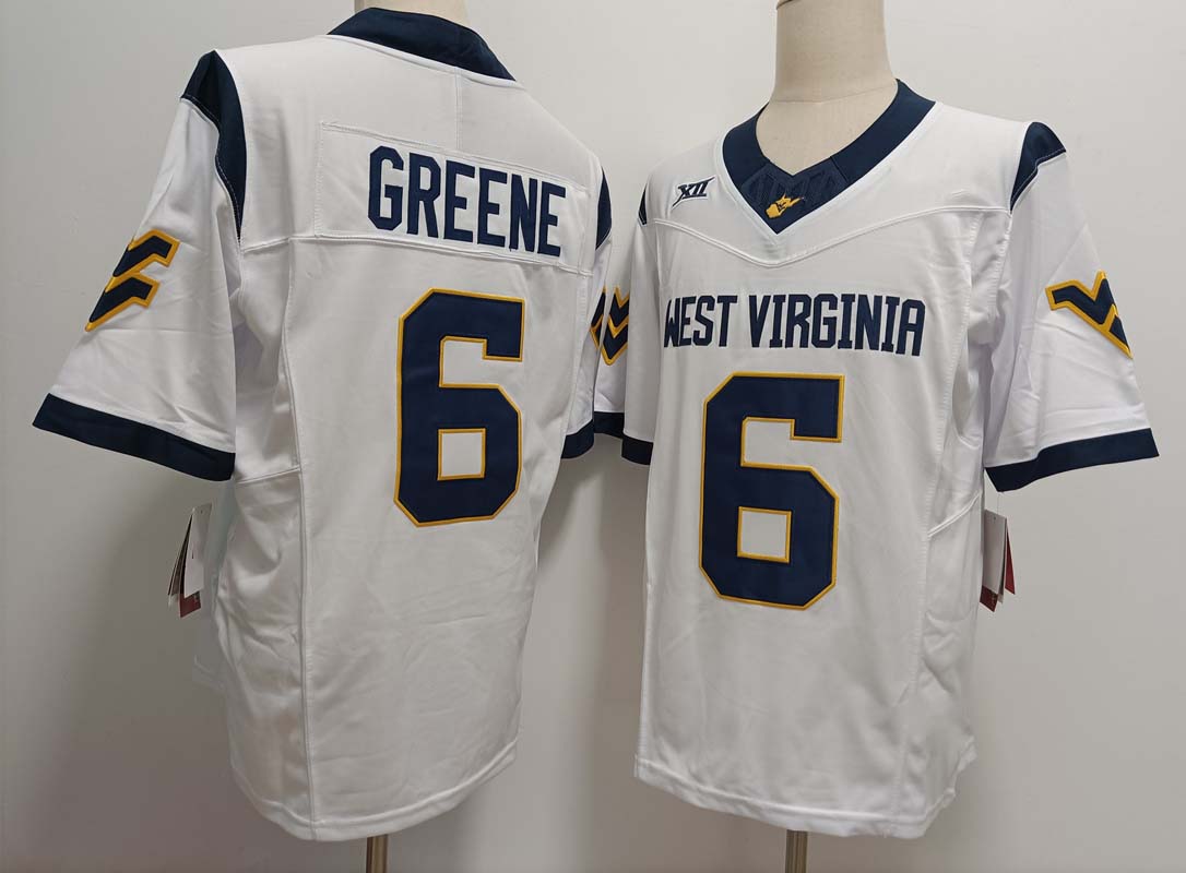 Custom #6 White College Shirt Top
