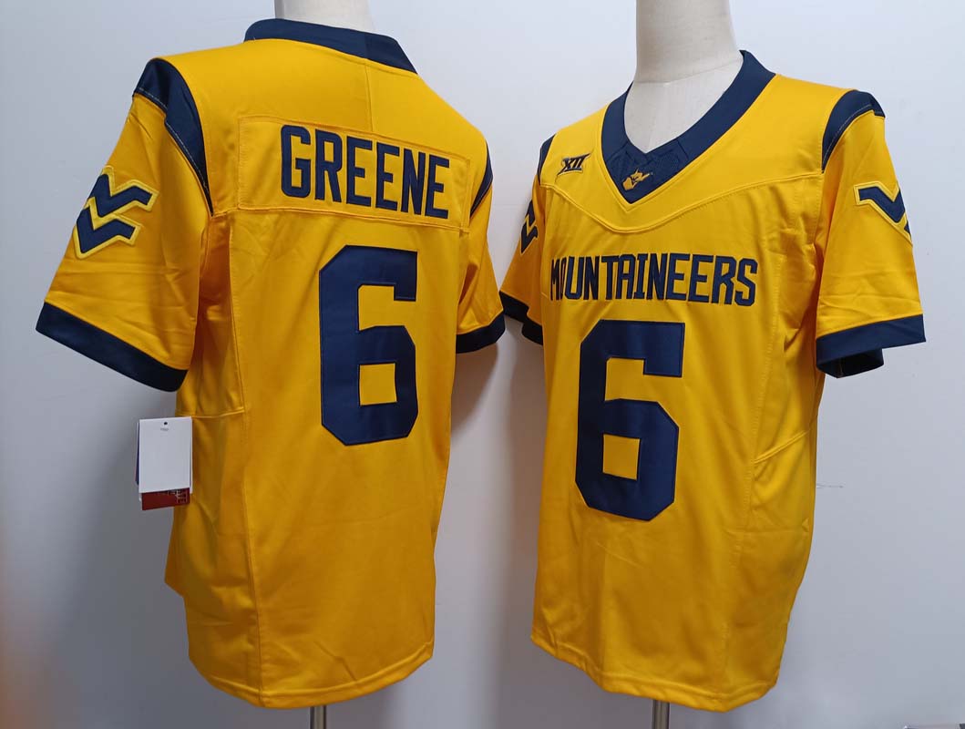 Custom #6 Yellow College Shirt Top