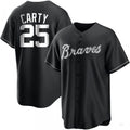 Custom #25 Black ATL Baseball Shirt Top