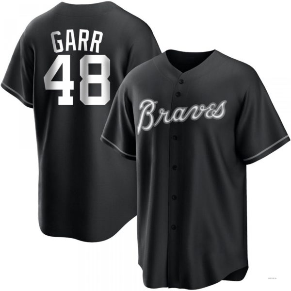 Custom #48 Black ATL Baseball Shirt Top