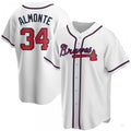 Custom #34 White ATL Baseball Shirt Top