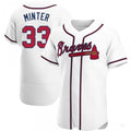 Custom #33 White ATL Baseball Shirt Top