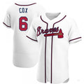 Custom #6 White ATL Baseball Shirt Top