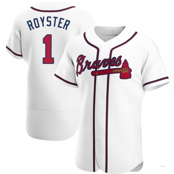 Custom #1 White ATL Baseball Shirt Top