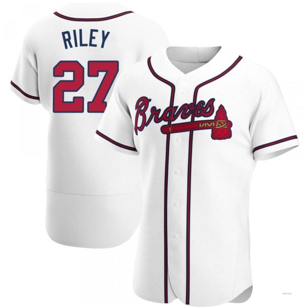 Custom #27 White ATL Baseball Shirt Top