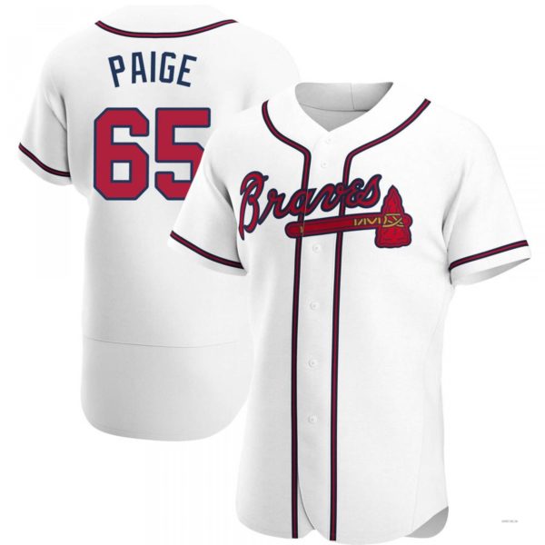 Custom #65 White ATL Baseball Shirt Top