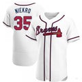Custom #35 White ATL Baseball Shirt Top