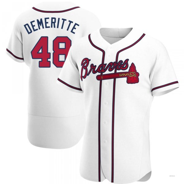 Custom #48 White ATL Baseball Shirt Top