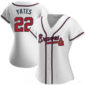 Custom #22 White ATL Baseball Shirt Top