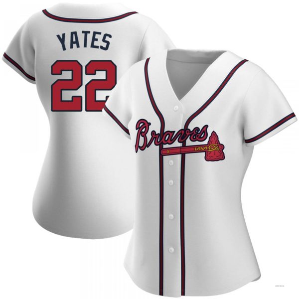 Custom #22 White ATL Baseball Shirt Top