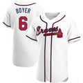 Custom #6 White ATL Baseball Shirt Top