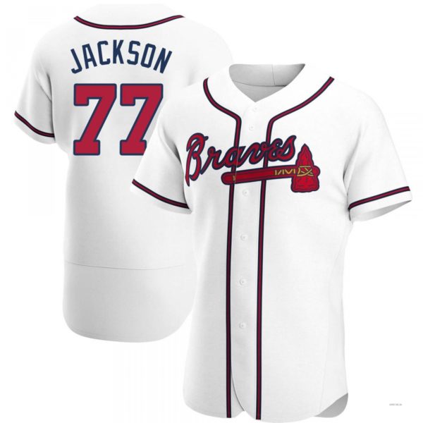 Custom #77 White ATL Baseball Shirt Top