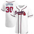 Custom #30 White ATL Baseball Shirt Top