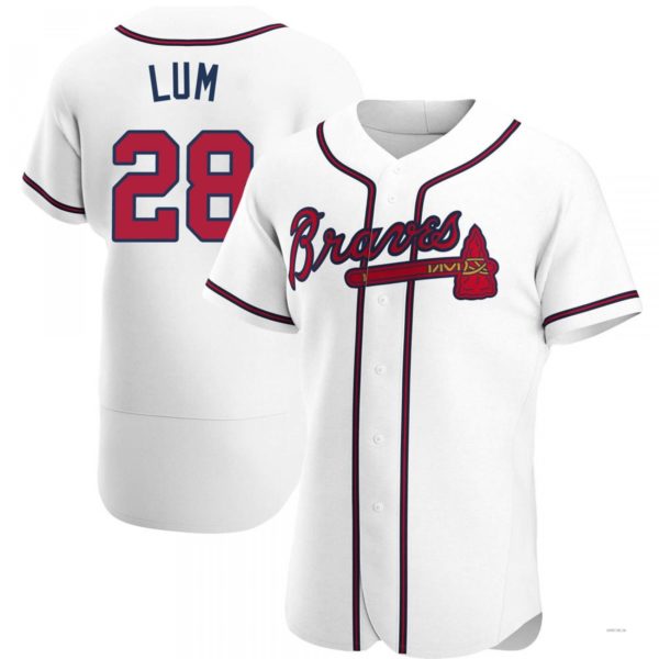 Custom #28 White ATL Baseball Shirt Top