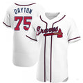 Custom #75 White ATL Baseball Shirt Top
