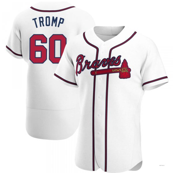 Custom #60 White ATL Baseball Shirt Top