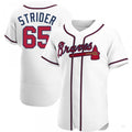 Custom #65 White ATL Baseball Shirt Top