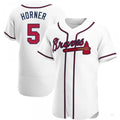 Custom #5 White ATL Baseball Shirt Top