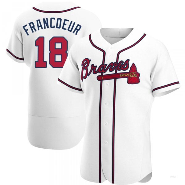 Custom #18 White ATL Baseball Shirt Top