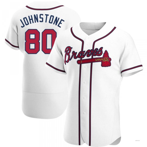 Custom #80 White ATL Baseball Shirt Top