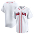 Custom White BOS Baseball Shirt Top