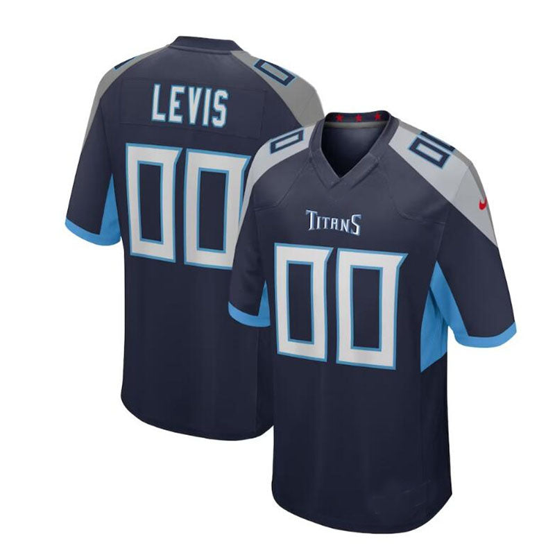 Custom #00 Navy 2023 TEN Football Shirt Top