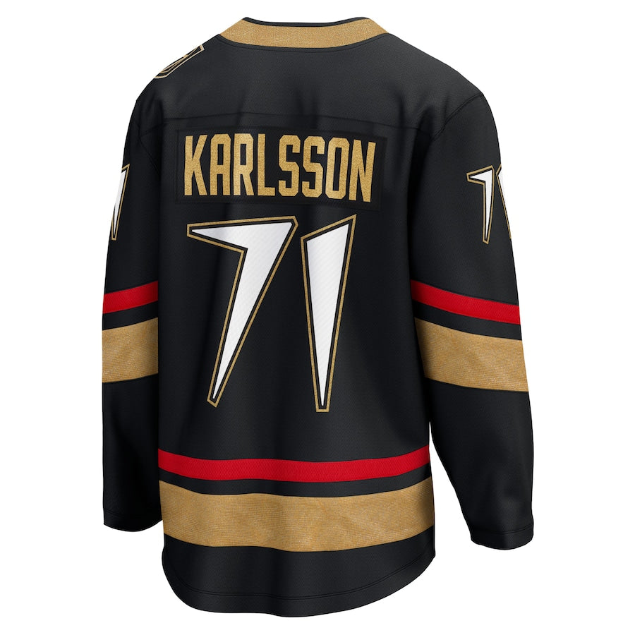 Custom #71 Black VGK Hockey Shirt Top