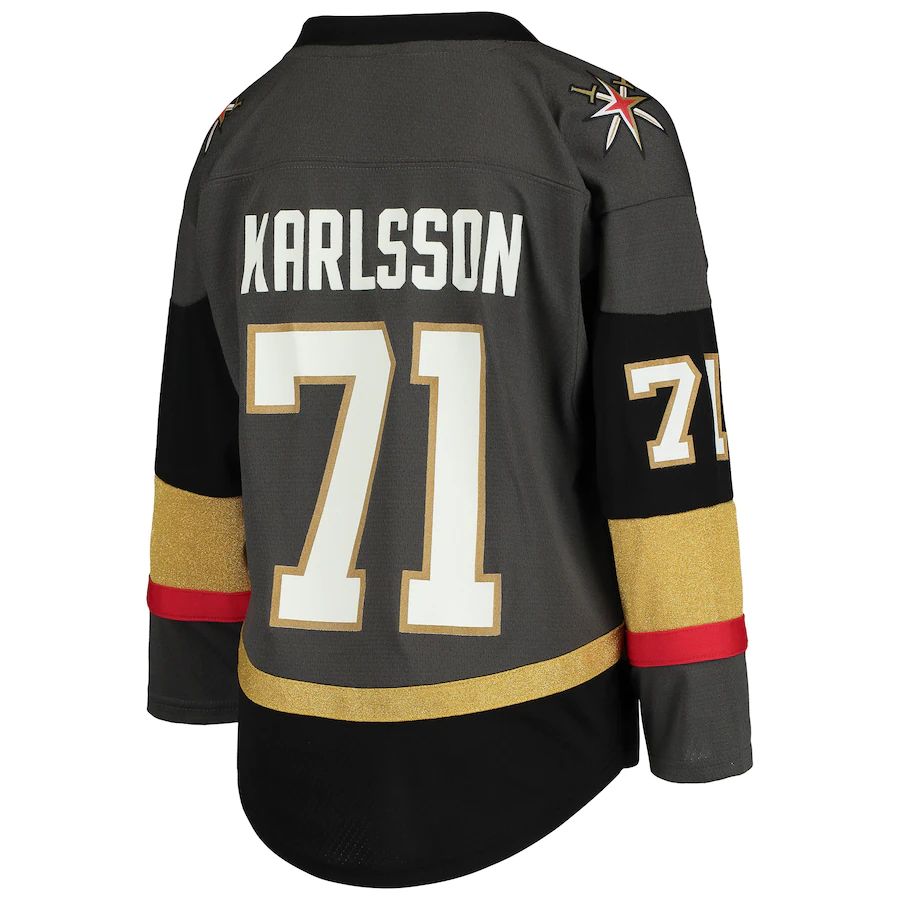 Custom #71 Gray VGK Hockey Shirt Top
