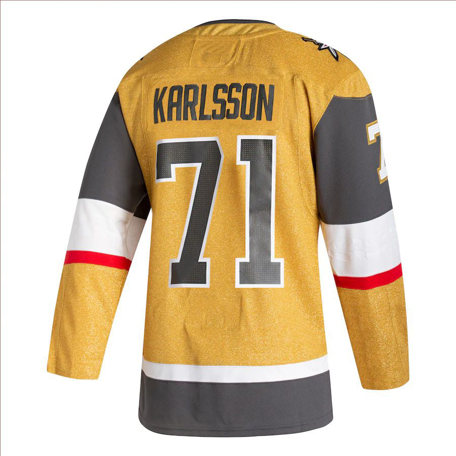 Custom #71 Gold 2020 VGK Hockey Shirt Top