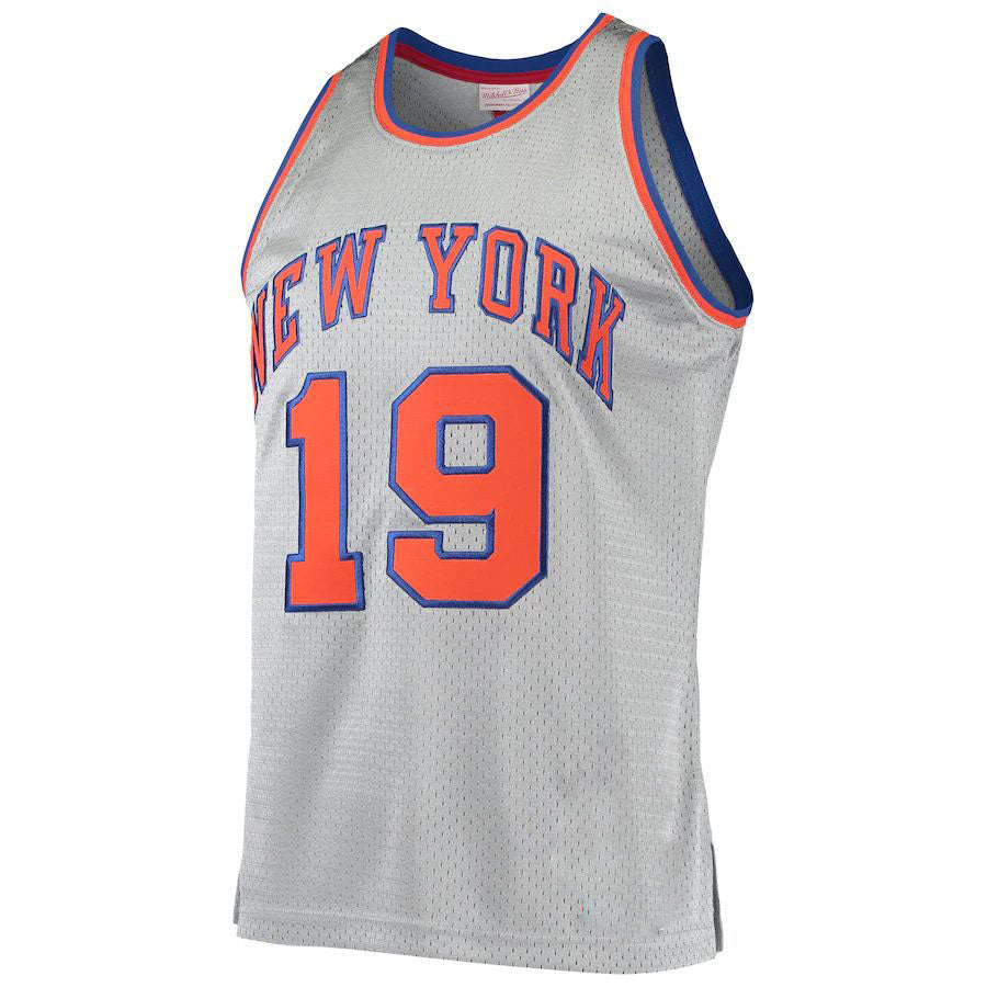 Custom #19 Silver 1969 NYK Basketball Shirt Top