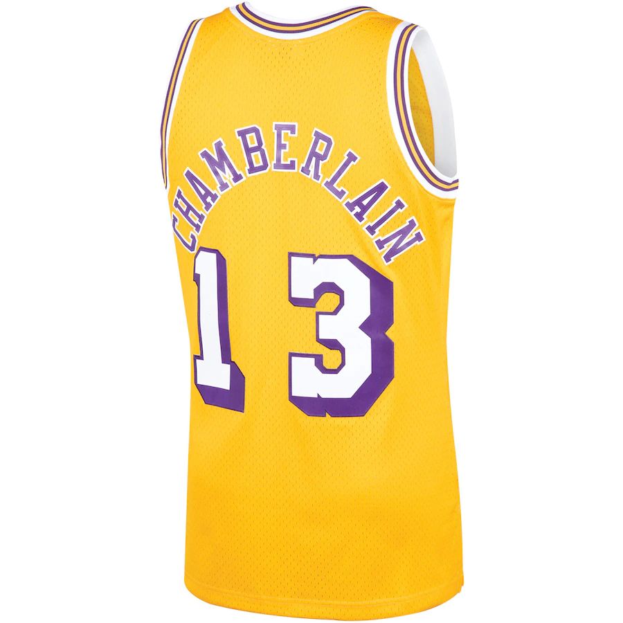 Custom #13 Gold 1971 LAL Basketball Shirt Top