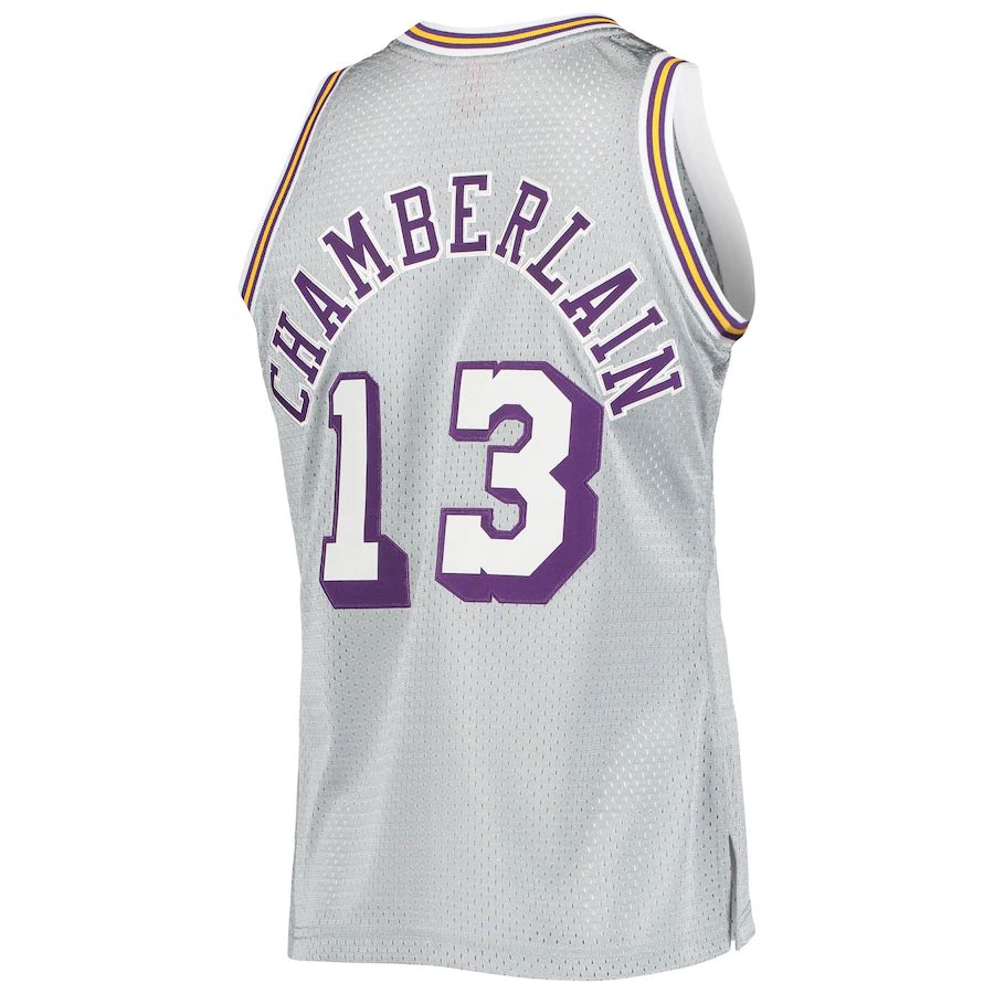 Custom #13 Silver 1971 LAL Basketball Shirt Top
