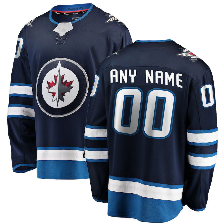 Custom Navy Hockey Shirt Top