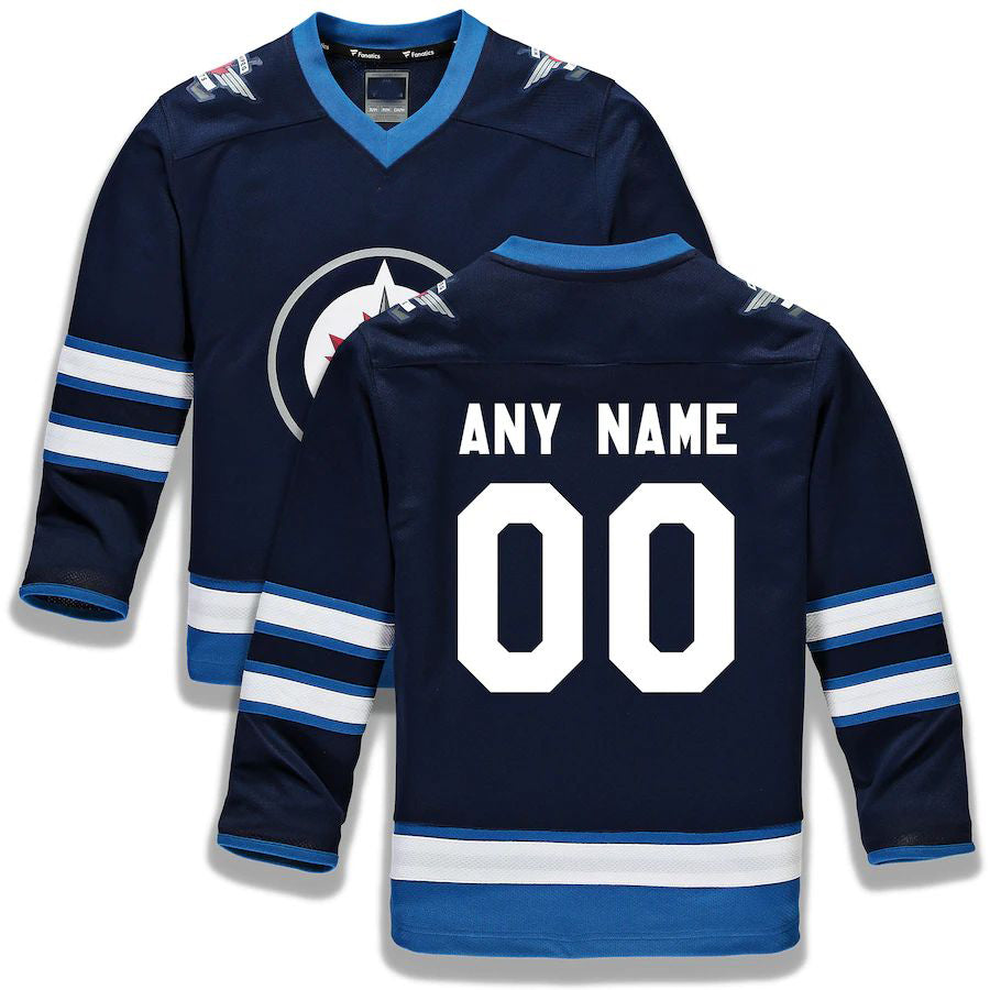 Custom Navy Hockey Shirt Top