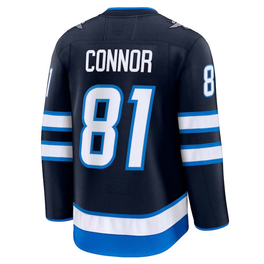 Custom #81 Navy Hockey Shirt Top