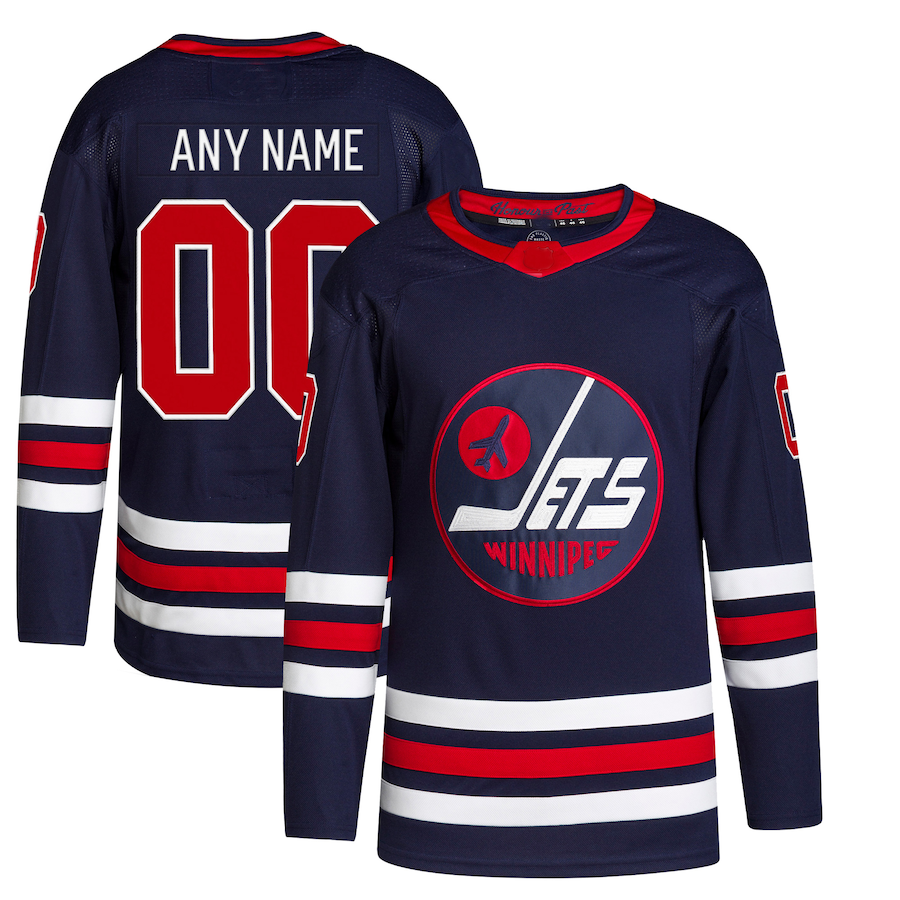 Custom #22 Navy 2021 Hockey Shirt Top